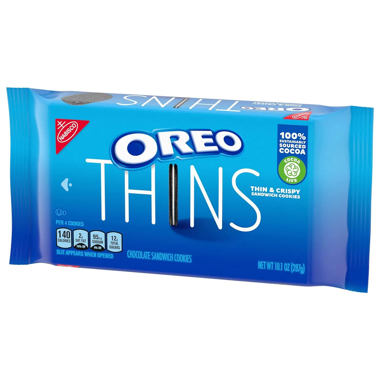 OREO Thins Chocolate Sandwich Cookies, 10.1 oz