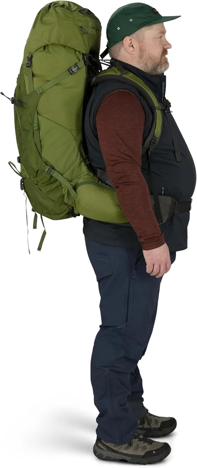 Osprey Aether 65L Men's Backpacking Backpack, Black, L/XL, Extended Fit