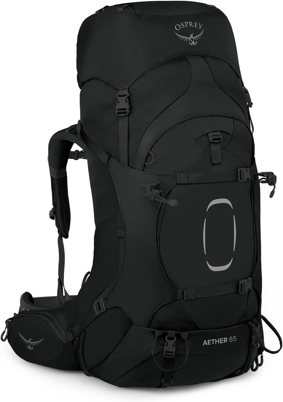 Osprey Aether 65L Men's Backpacking Backpack, Black, L/XL, Extended Fit