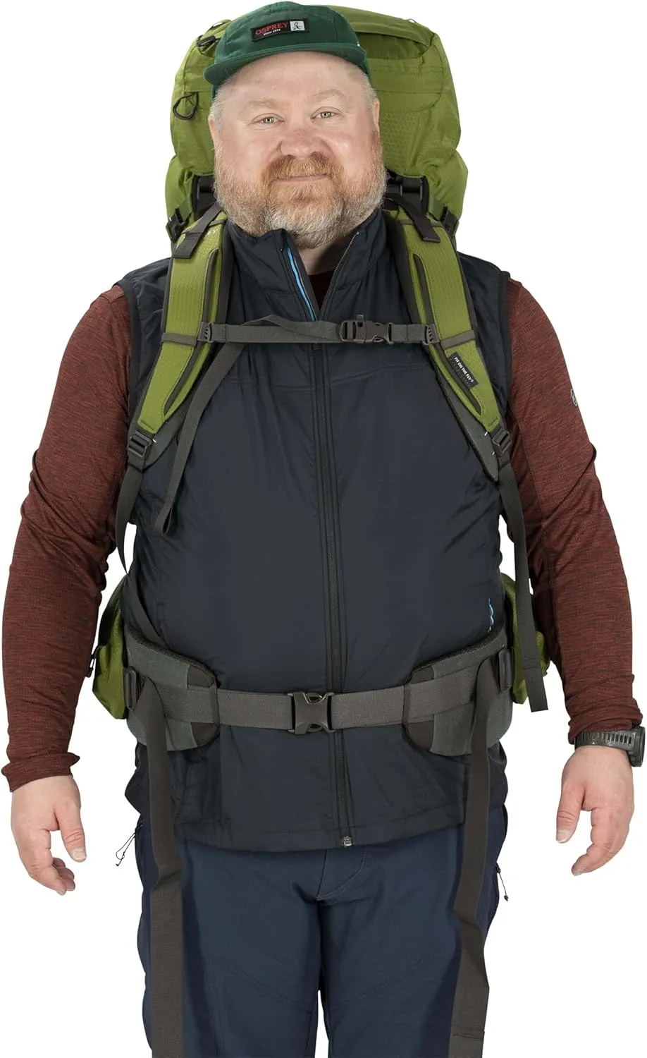 Osprey Aether 65L Men's Backpacking Backpack, Black, L/XL, Extended Fit