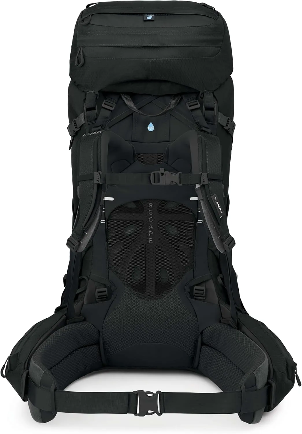 Osprey Aether 65L Men's Backpacking Backpack, Black, L/XL, Extended Fit