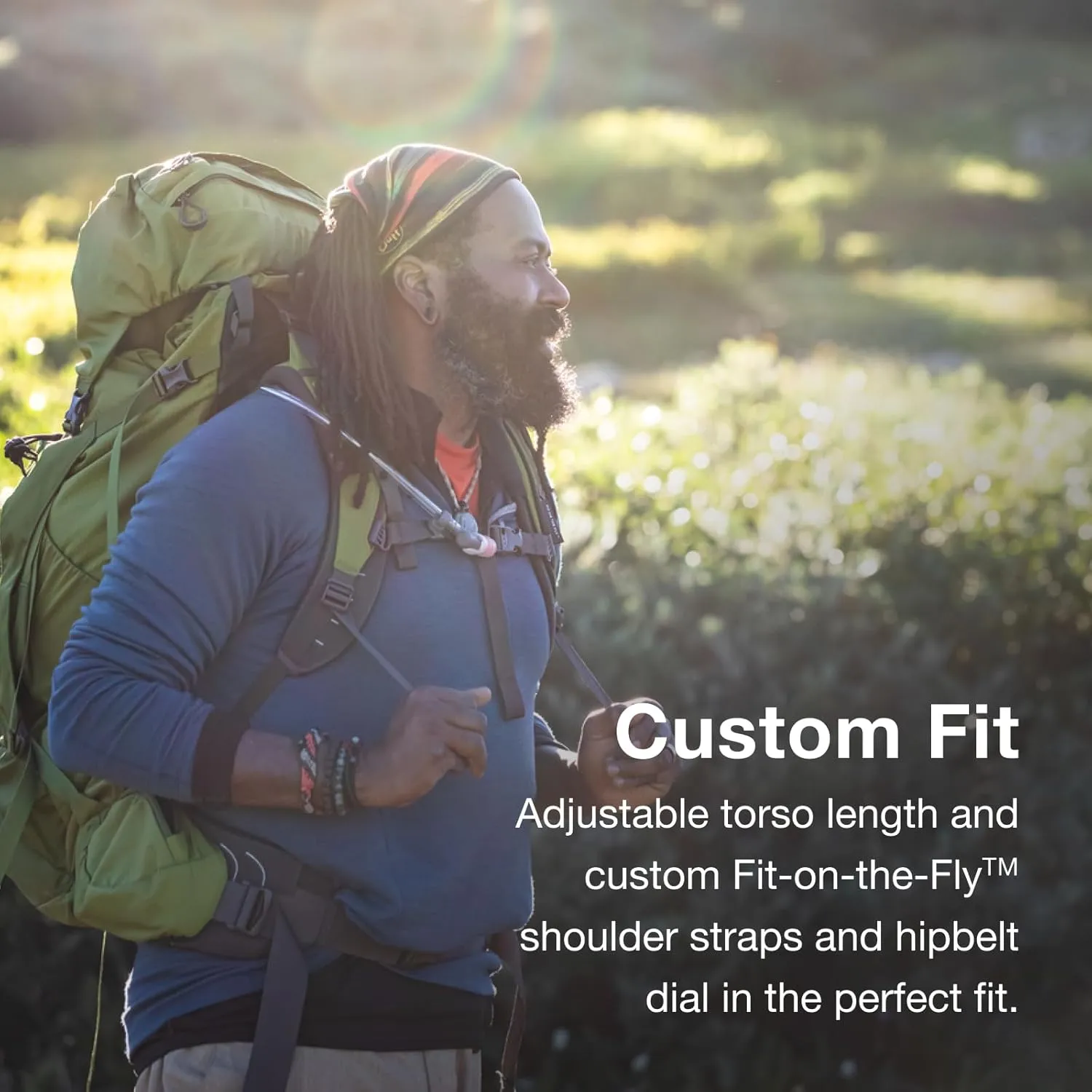 Osprey Aether 65L Men's Backpacking Backpack, Black, L/XL, Extended Fit