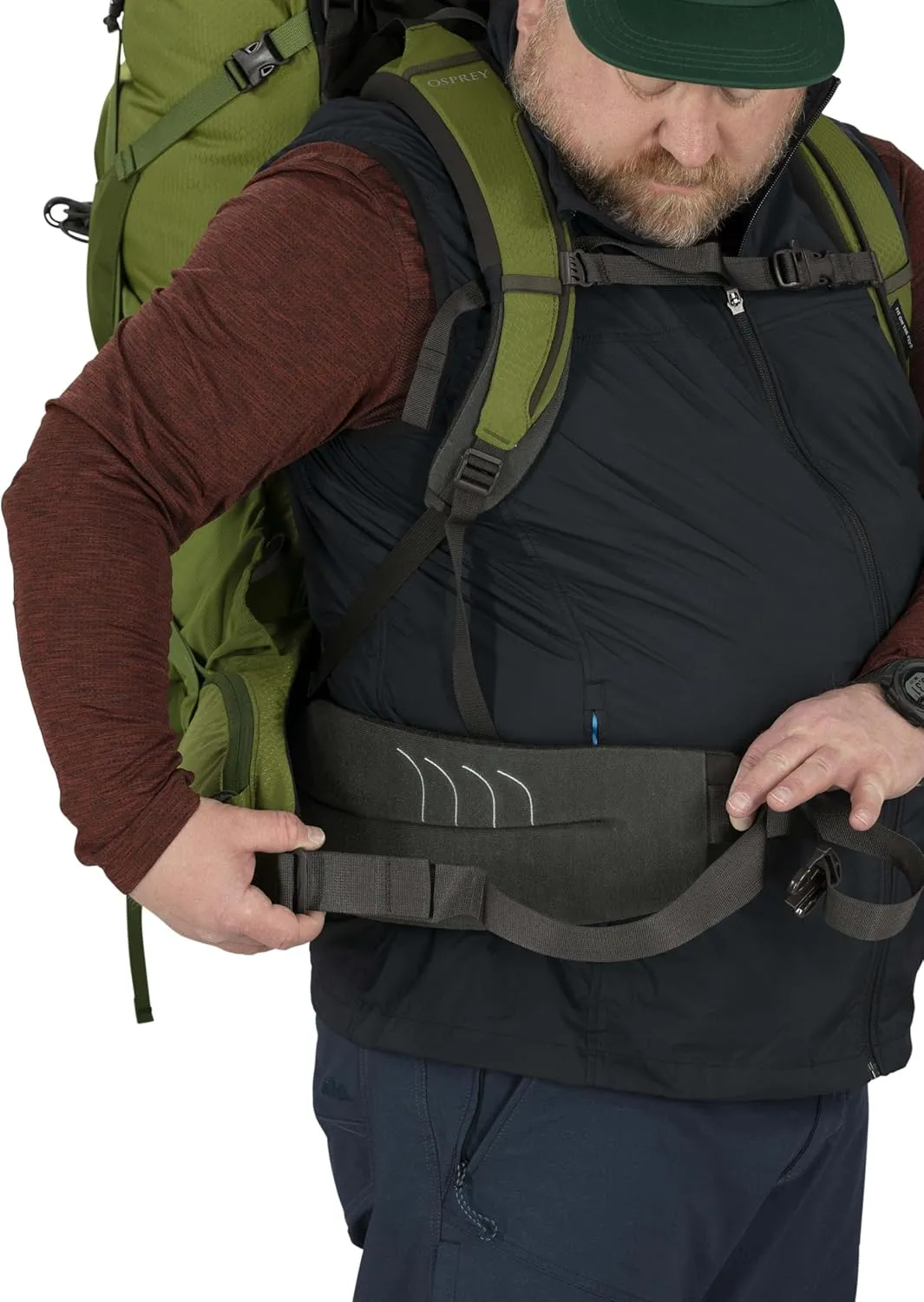 Osprey Aether 65L Men's Backpacking Backpack, Black, L/XL, Extended Fit