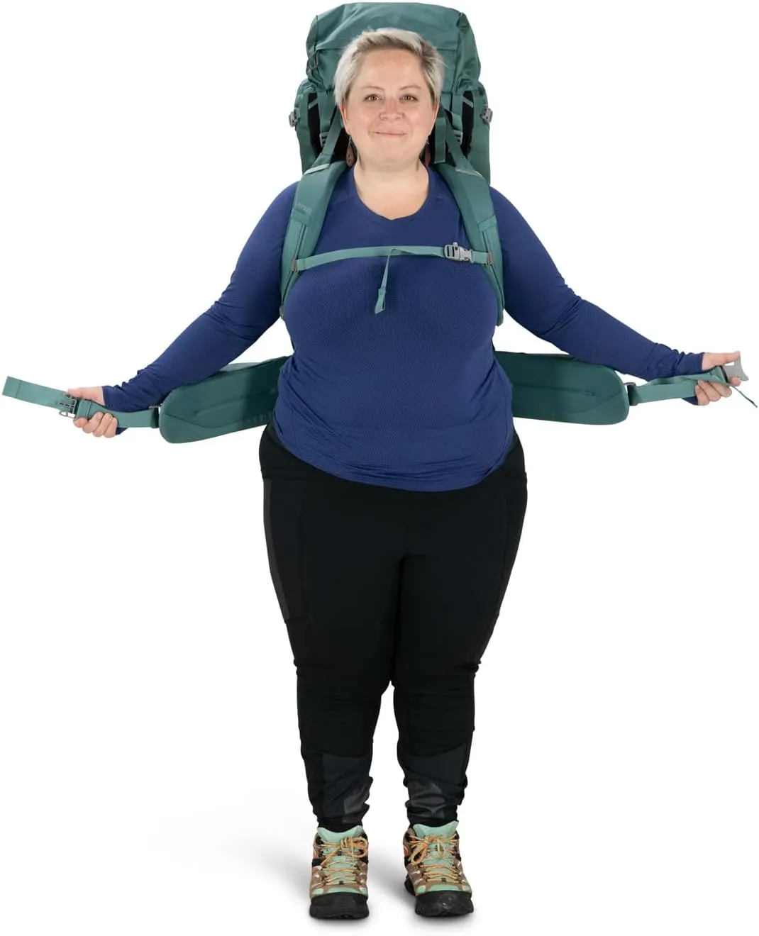 Osprey Viva 65L Women's Backpacking Backpack, Succulent Green, Extended Fit