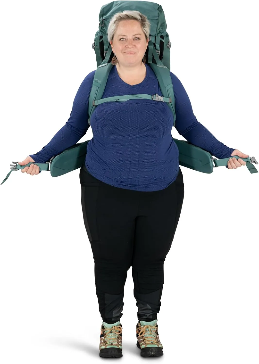 Osprey Viva 65L Women's Backpacking Backpack, Succulent Green, Extended Fit