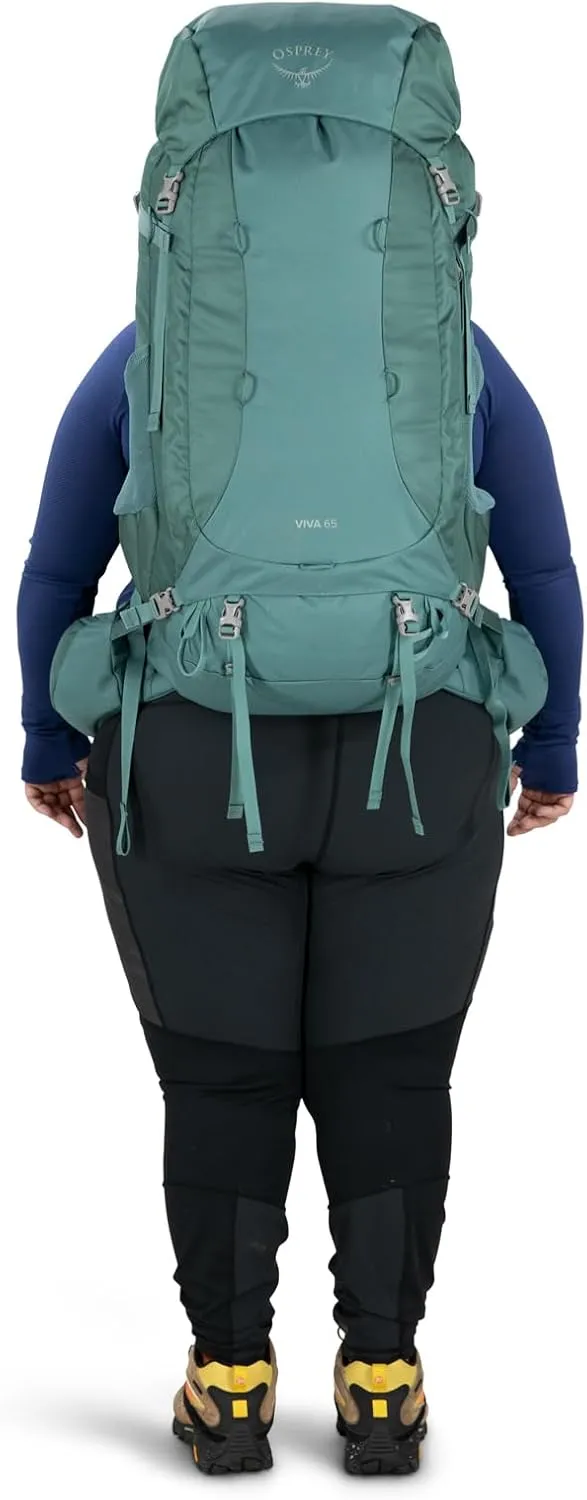 Osprey Viva 65L Women's Backpacking Backpack, Tunnel Vision Grey, Extended Fit