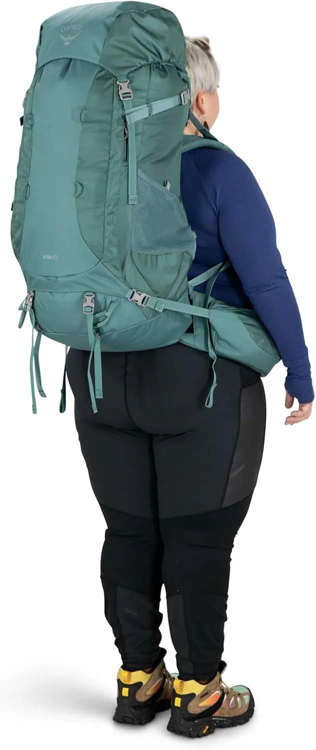 Osprey Viva 65L Women's Backpacking Backpack, Tunnel Vision Grey, Extended Fit