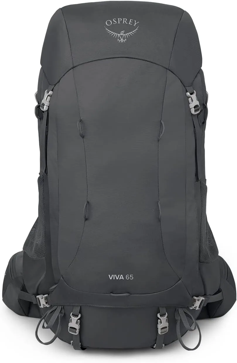 Osprey Viva 65L Women's Backpacking Backpack, Tunnel Vision Grey, Extended Fit