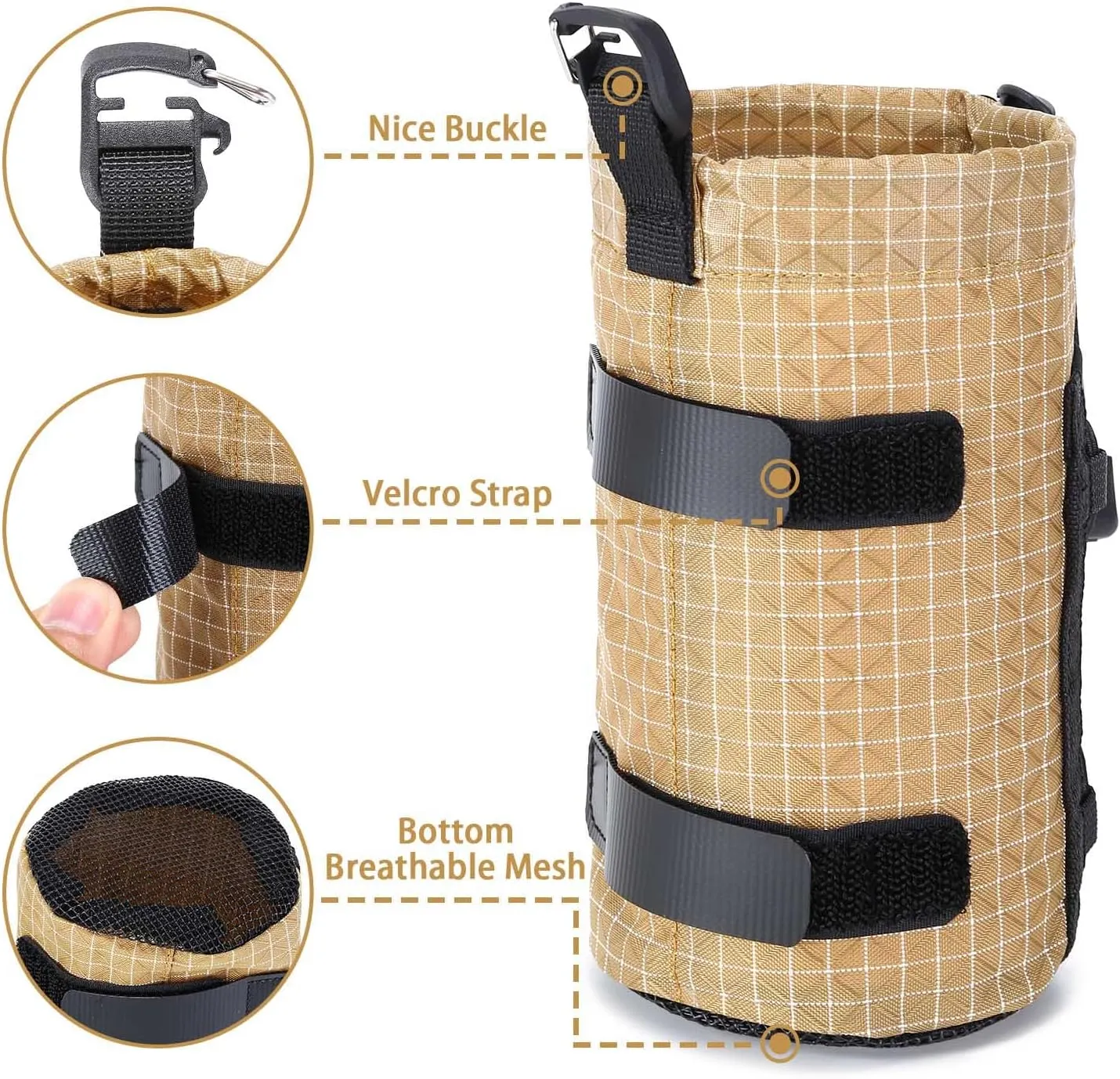 Outdoor Multifunctional Water Bottle Holder,Portable Shoulder Strap Bottle Carrier,Backpack Accessories for Hiking Hunting and Travelling 2 Pairs