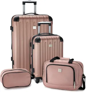 Overland ABS Polyester 4 Piece Luggage Set (GB316-4)