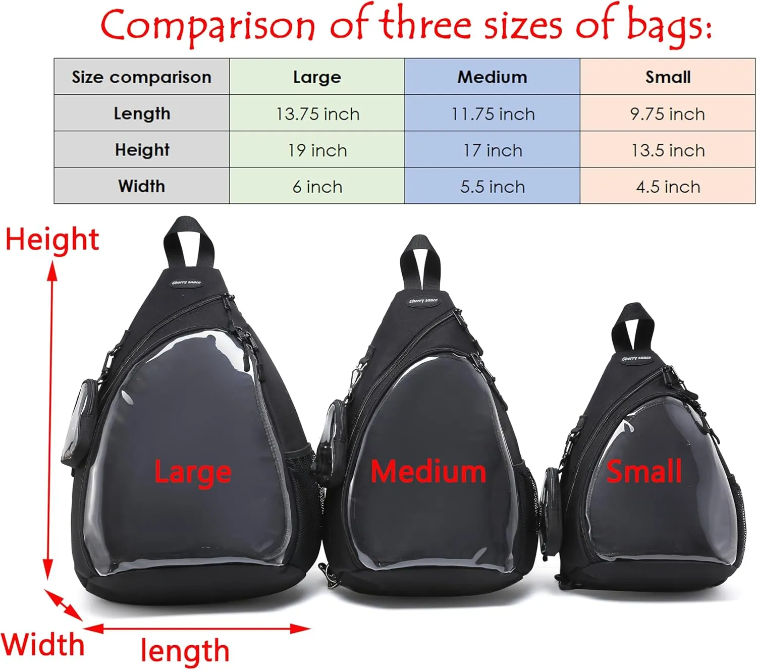 Oxford Ita Bag Kawaii Pin Display Chest Pack Single Shoulder Bag Sport Backpack Hiking Daypack, Large
