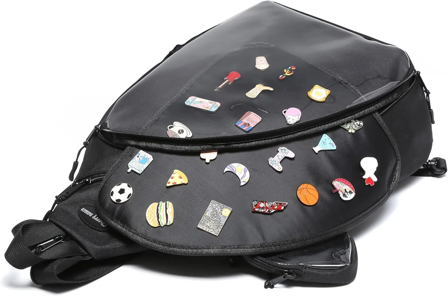 Oxford Ita Bag Kawaii Pin Display Chest Pack Single Shoulder Bag Sport Backpack Hiking Daypack, Large