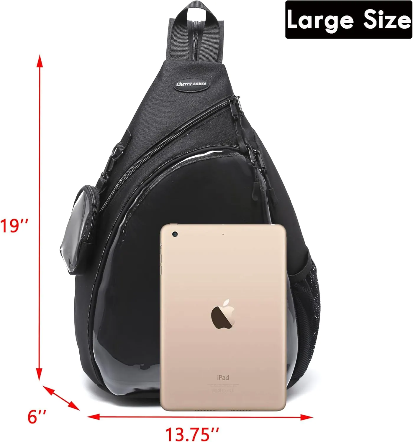 Oxford Ita Bag Kawaii Pin Display Chest Pack Single Shoulder Bag Sport Backpack Hiking Daypack, Large