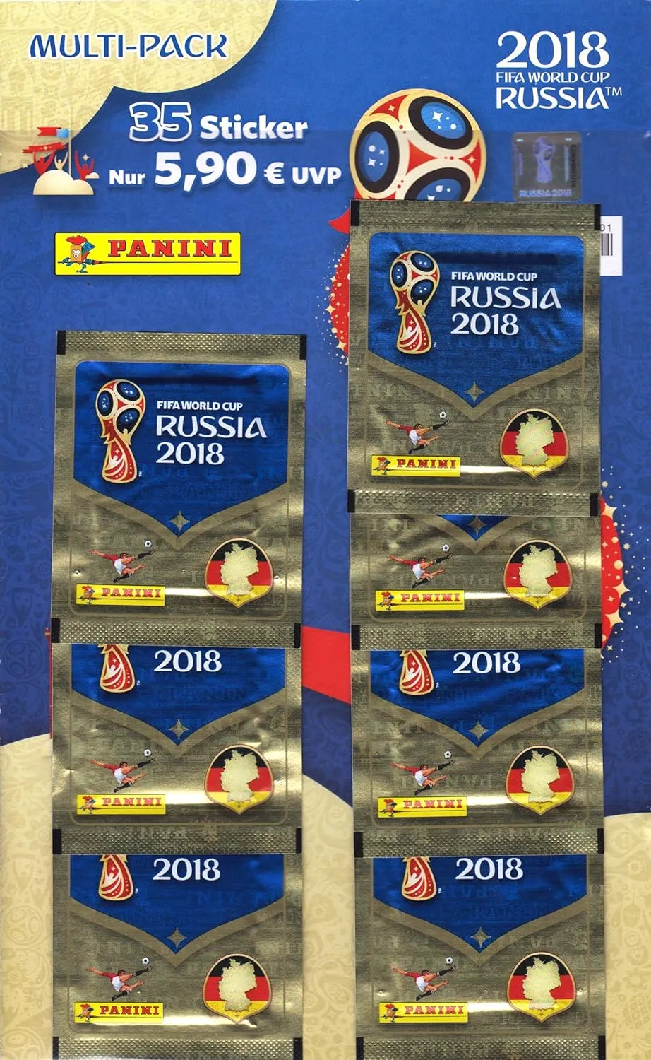 Panini 005903 FIFA World Cup Russia 2018 Collector Sticker Multi Pack – 7 Booster