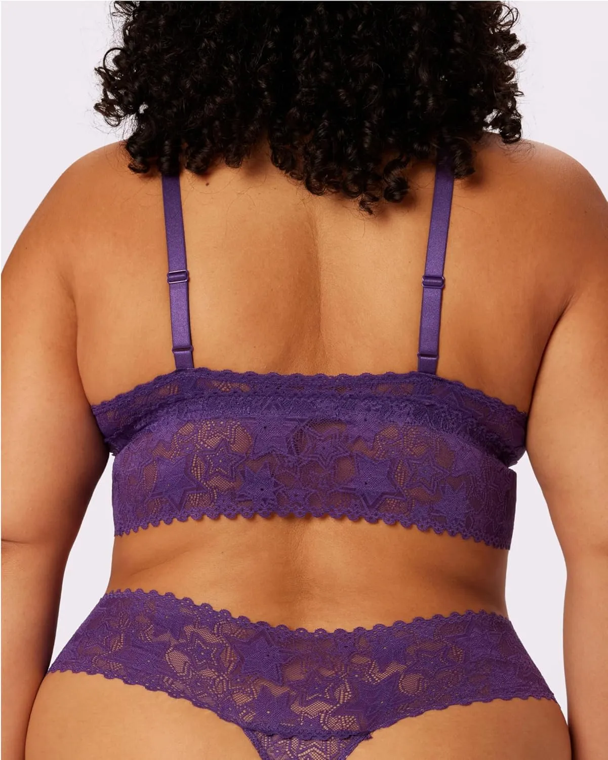 Parade Women's Star Lace Longline Triangle Bralette: Available in Multi Packs