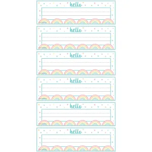 Pastel Pop Flat Name Plates, 36 Per Pack, 6 Packs