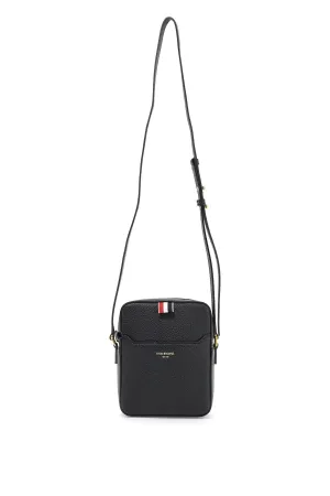 pebble grain leather vertical camera bag
