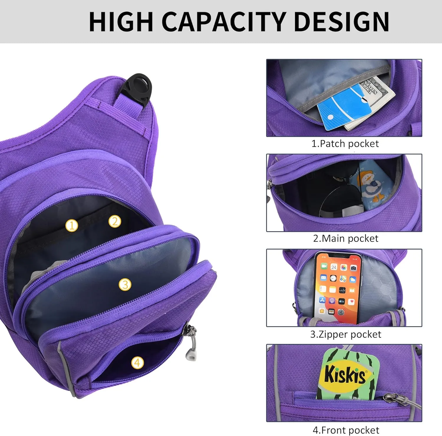Peicees Leg Bag for Men Fanny Packs Women Men Outdoor Thigh Bags Motorcycle Ride Crossbody Backpack