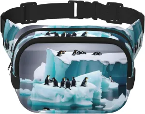 Penguins On The Iceberg print Womens Fanny Pack Everyday Hip Pouch Waist Bag for Travel Outdoor Running Hunting for Adult