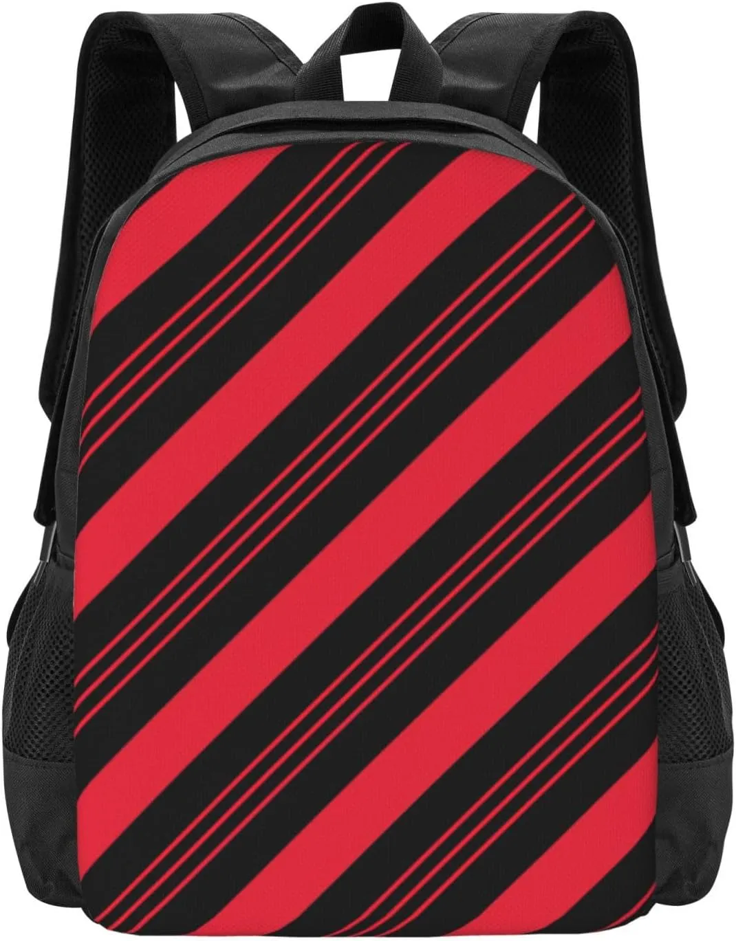 Peppermint Candy Cane Red Stripes Christmas Lightweight Packable Backpack Travel Casual Large Capacity Daypack Foldable Backpack For Men Women