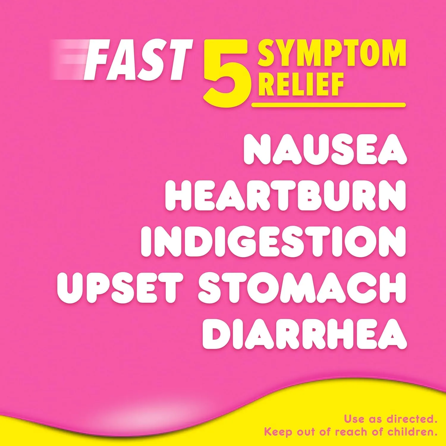 Pepto Bismol Chewable Tablets for Nausea, Heartburn, Indigestion, Upset Stomach, and Diarrhea Relief, Original Flavor, 90 Total (3 Packs of 30)