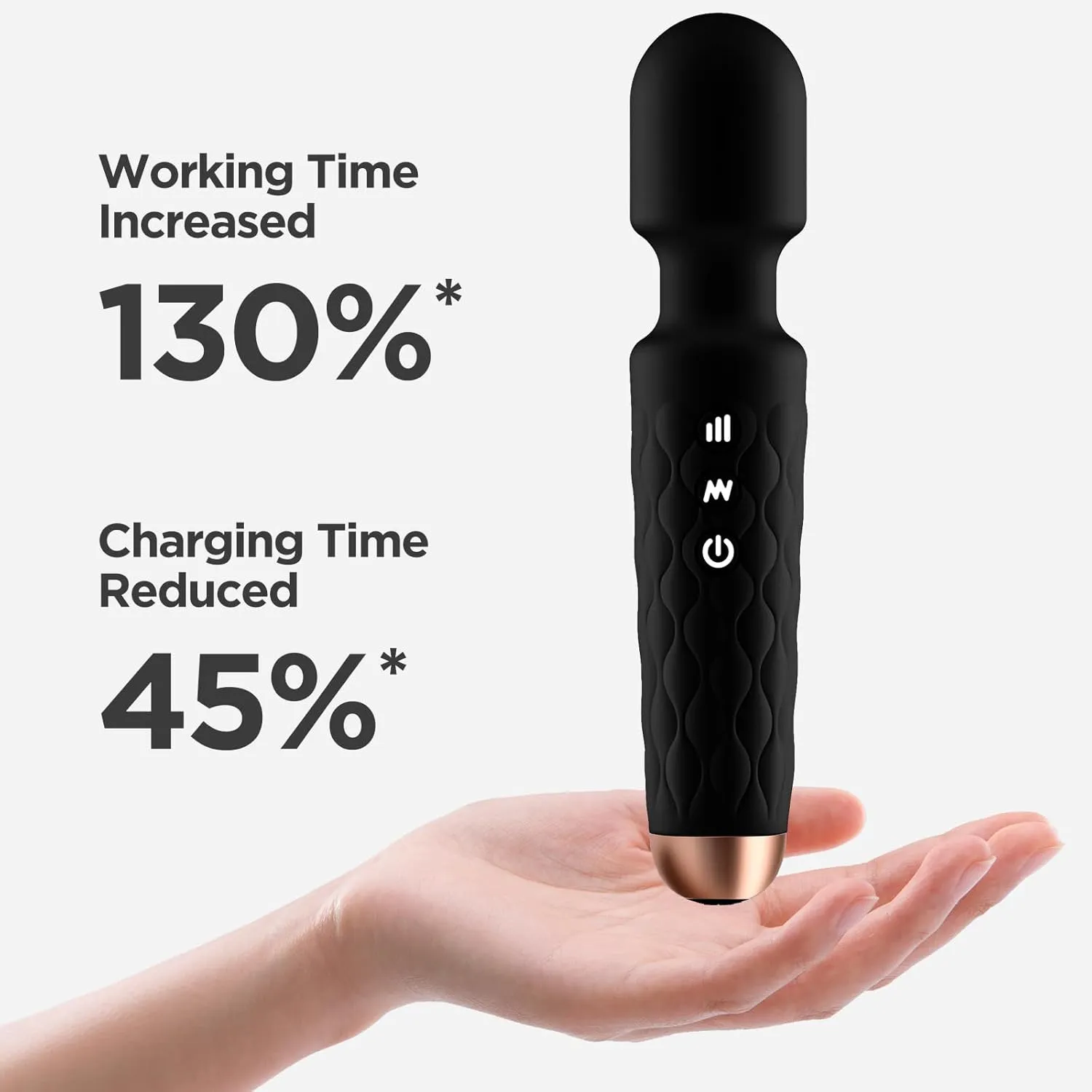 Personal Massager Women - Quiet Handheld 4-Hour Cordless Percussion Body Massager for Deep Back Relief, 8-Speed & 20-Mode