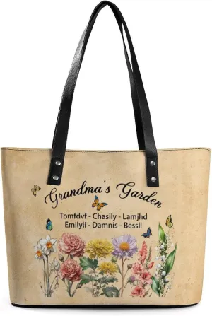 Personalized Grandma Name Single Shoulder Bag Custom 1-15 Name Mom Grandmother Leather Handbag Loving Gifts For Her