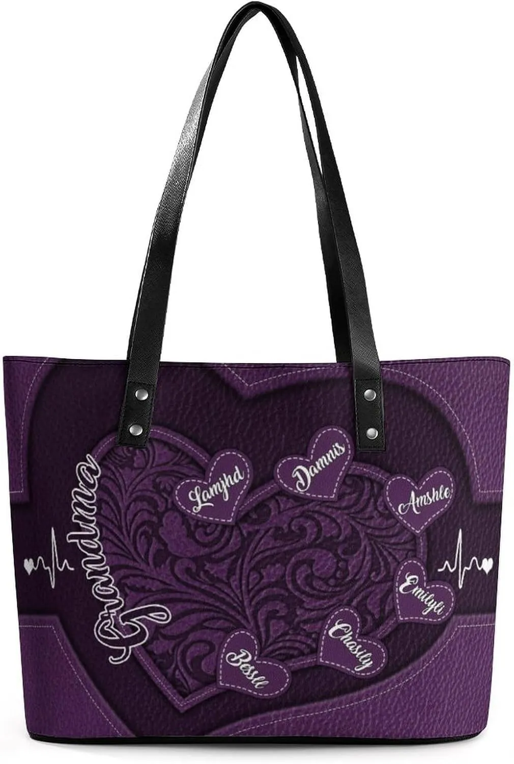 Personalized Grandma's Little Sweethearts Single Shoulder Bag Custom 1-15 Name Loving Gift For Grandma Mom Xmas
