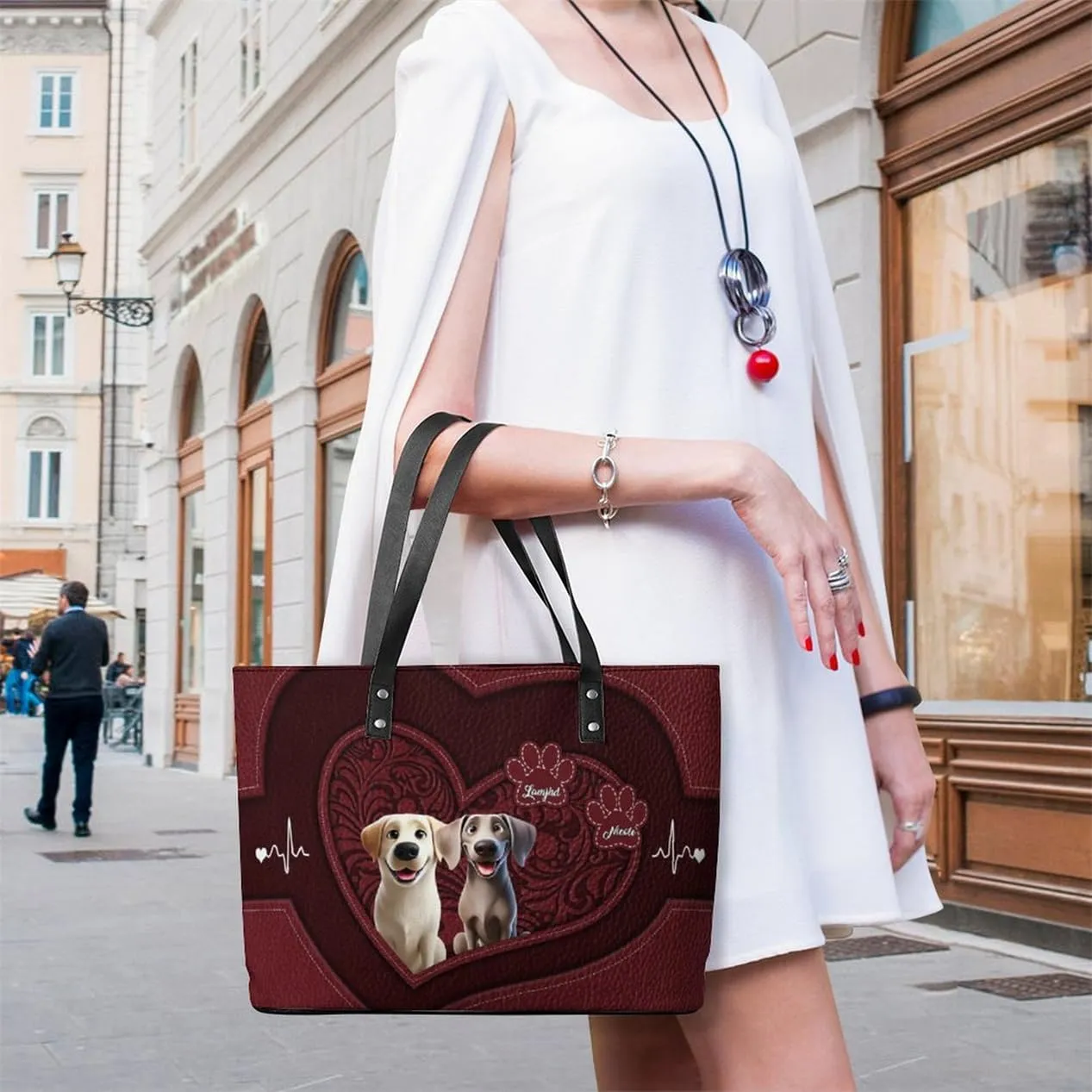 Personalized Mom Single Shoulder Bag Custom Name Grandmother Leather Handbag Loving Gift For Grandma Mother