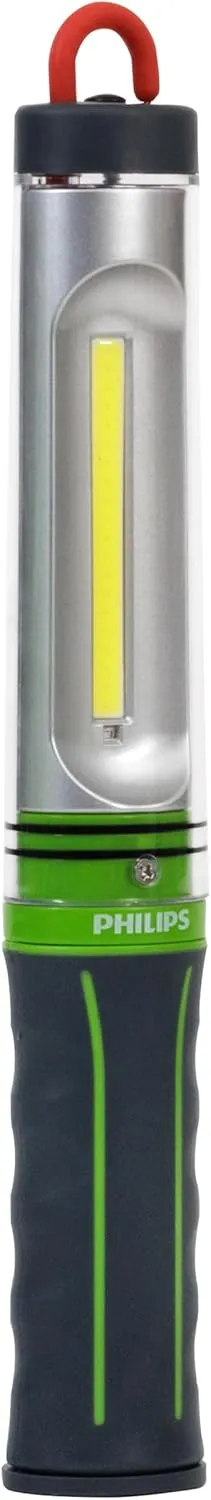 Philips Xperion 3000 Line Rechargeable LED Work Light, 300 Lumen Professional Handheld Flashlight with Magnetic Base and Hanger Hook for Mechanics, Construction, Handyman, Outdoor Use, Camping