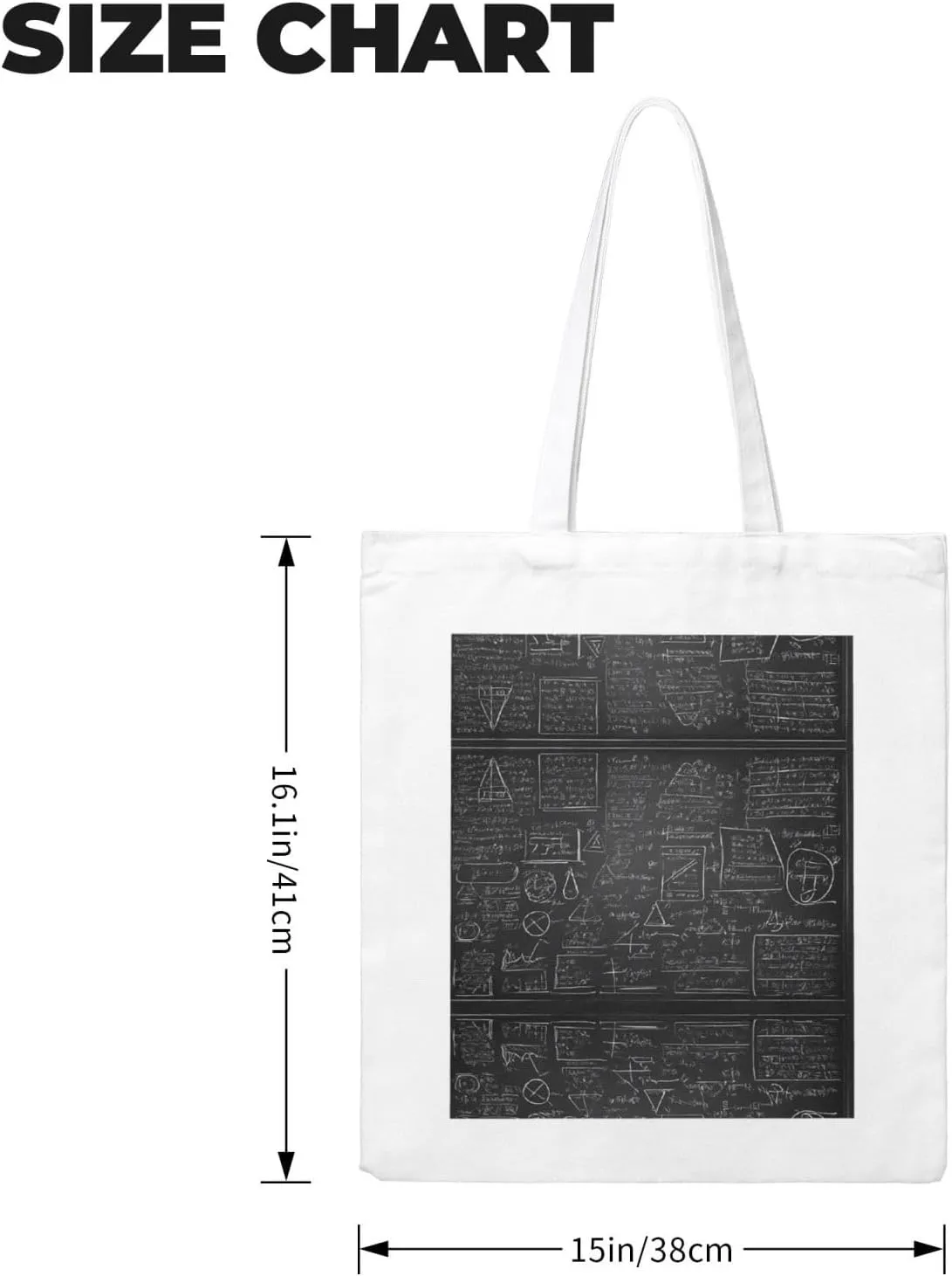 Physics Printing Print Canvas Shopping Bag Reusable Eco-Friendly Handbag With Large Capacity For Everyday Use