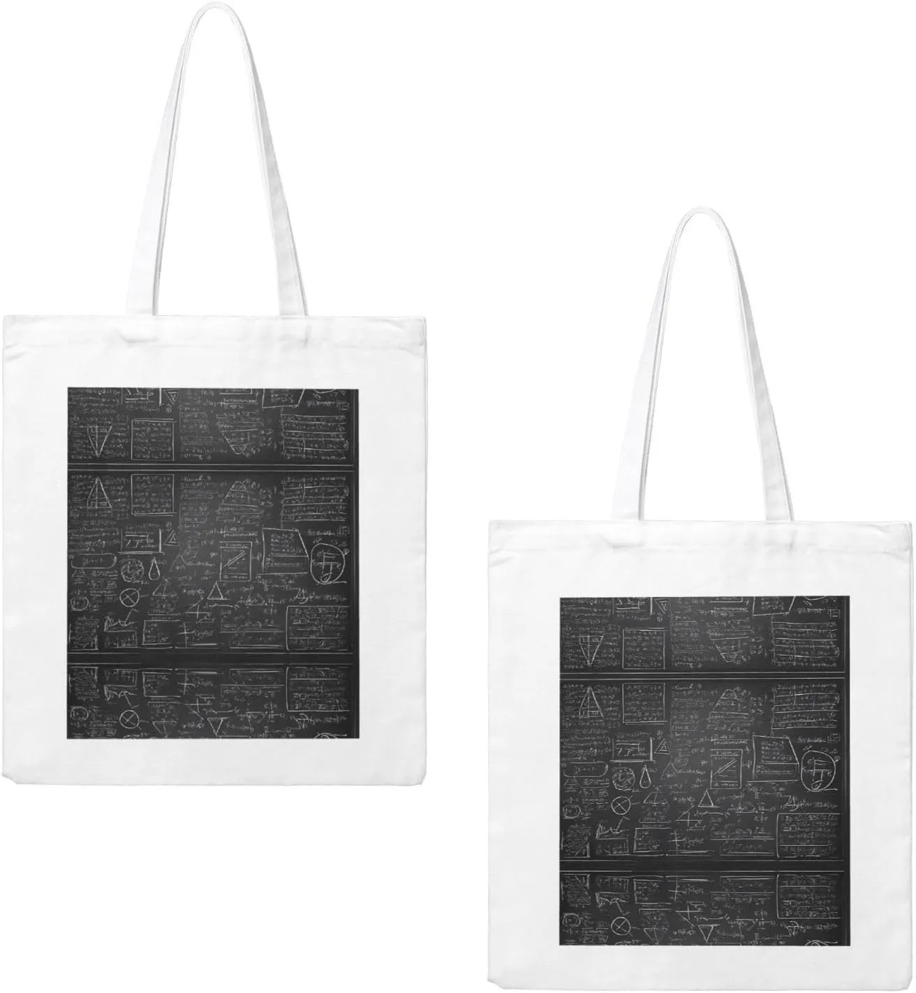 Physics Printing Print Canvas Shopping Bag Reusable Eco-Friendly Handbag With Large Capacity For Everyday Use