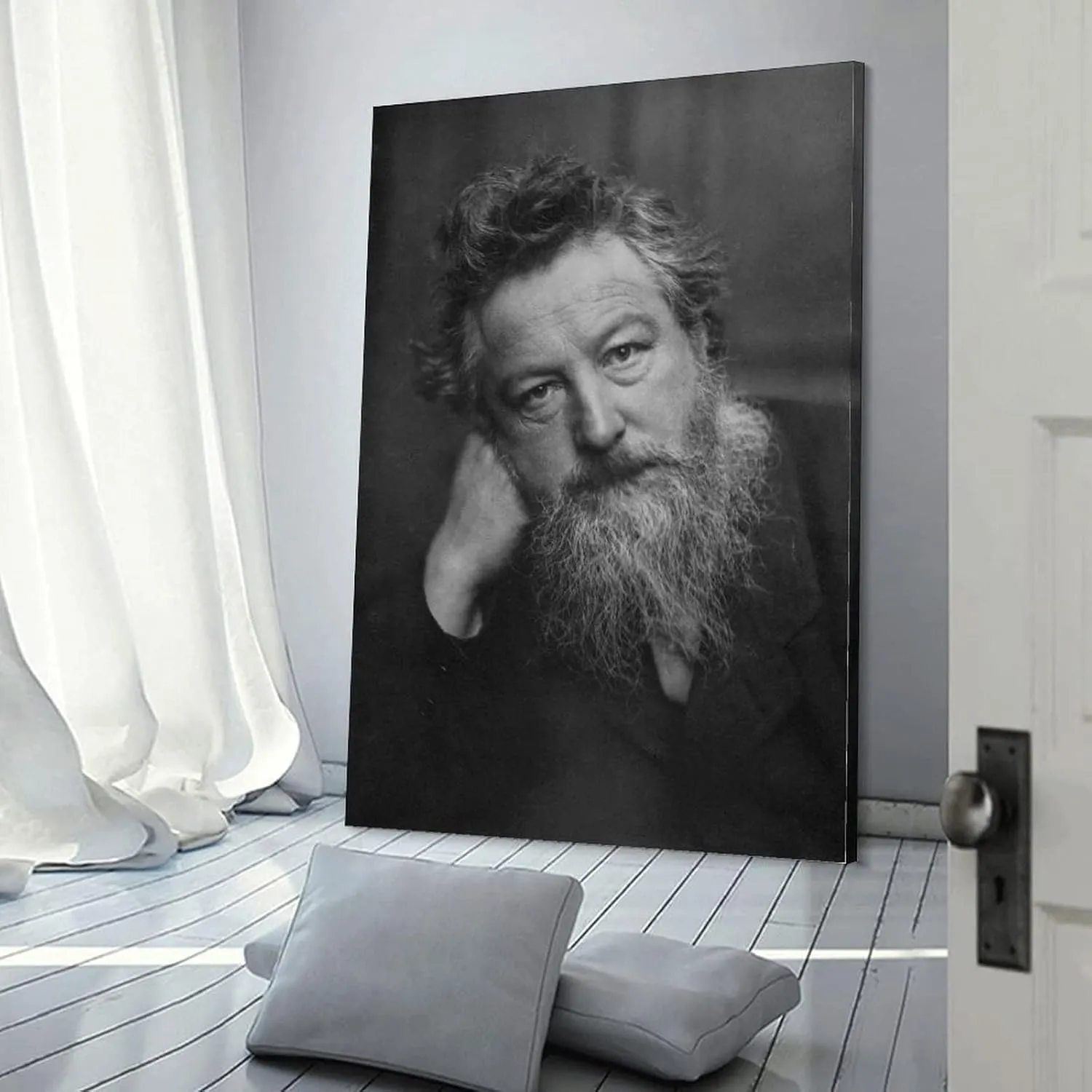 PICHU William Morris Posters Artist Artistic Photo Beard Poster Decorative Painting Canvas Wall Art Living Room Posters Bedroom Painting 20x30inch(50x75cm), Frame-style