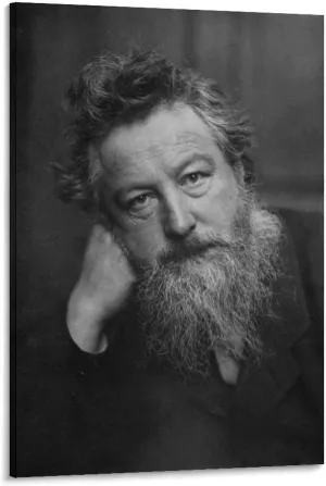 PICHU William Morris Posters Artist Artistic Photo Beard Poster Decorative Painting Canvas Wall Art Living Room Posters Bedroom Painting 20x30inch(50x75cm), Frame-style