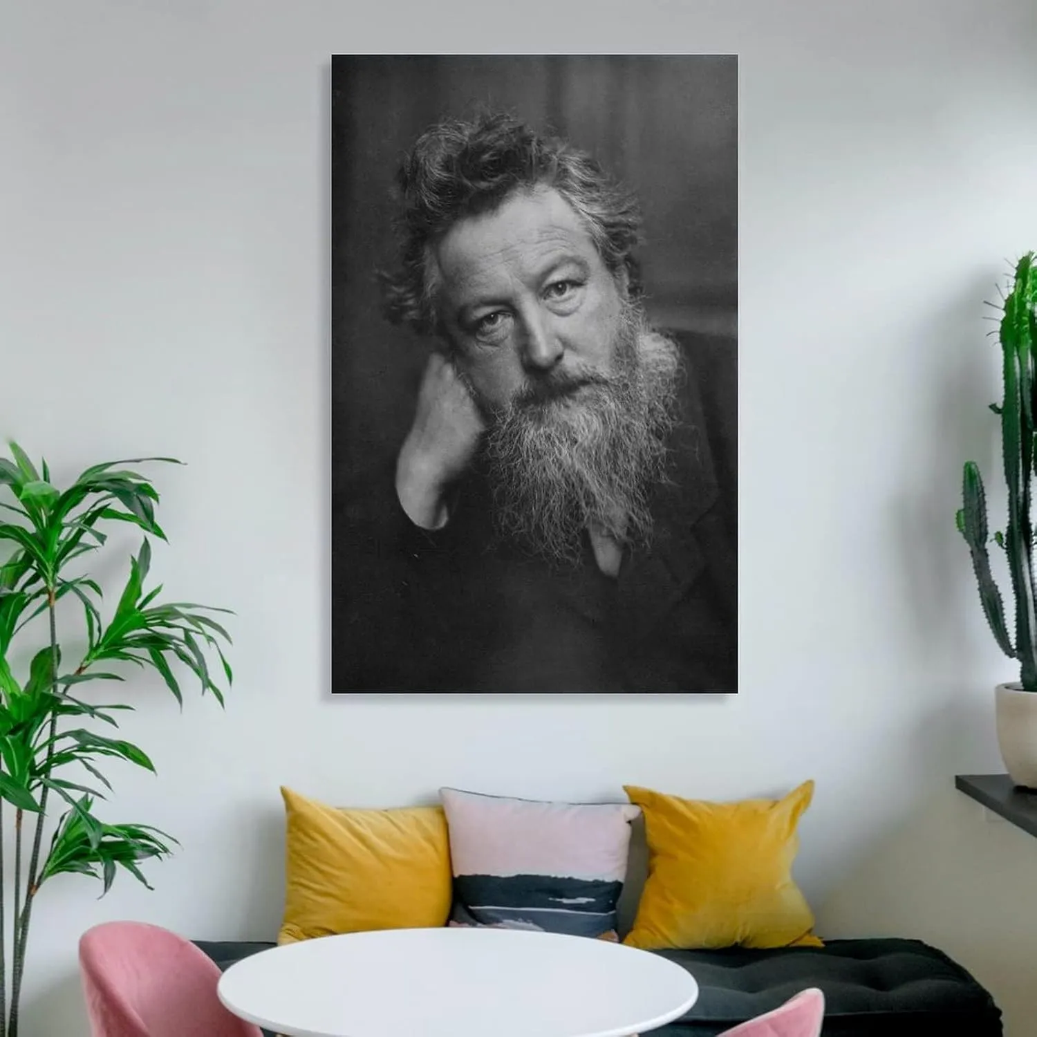 PICHU William Morris Posters Artist Artistic Photo Beard Poster Decorative Painting Canvas Wall Art Living Room Posters Bedroom Painting 20x30inch(50x75cm), Frame-style