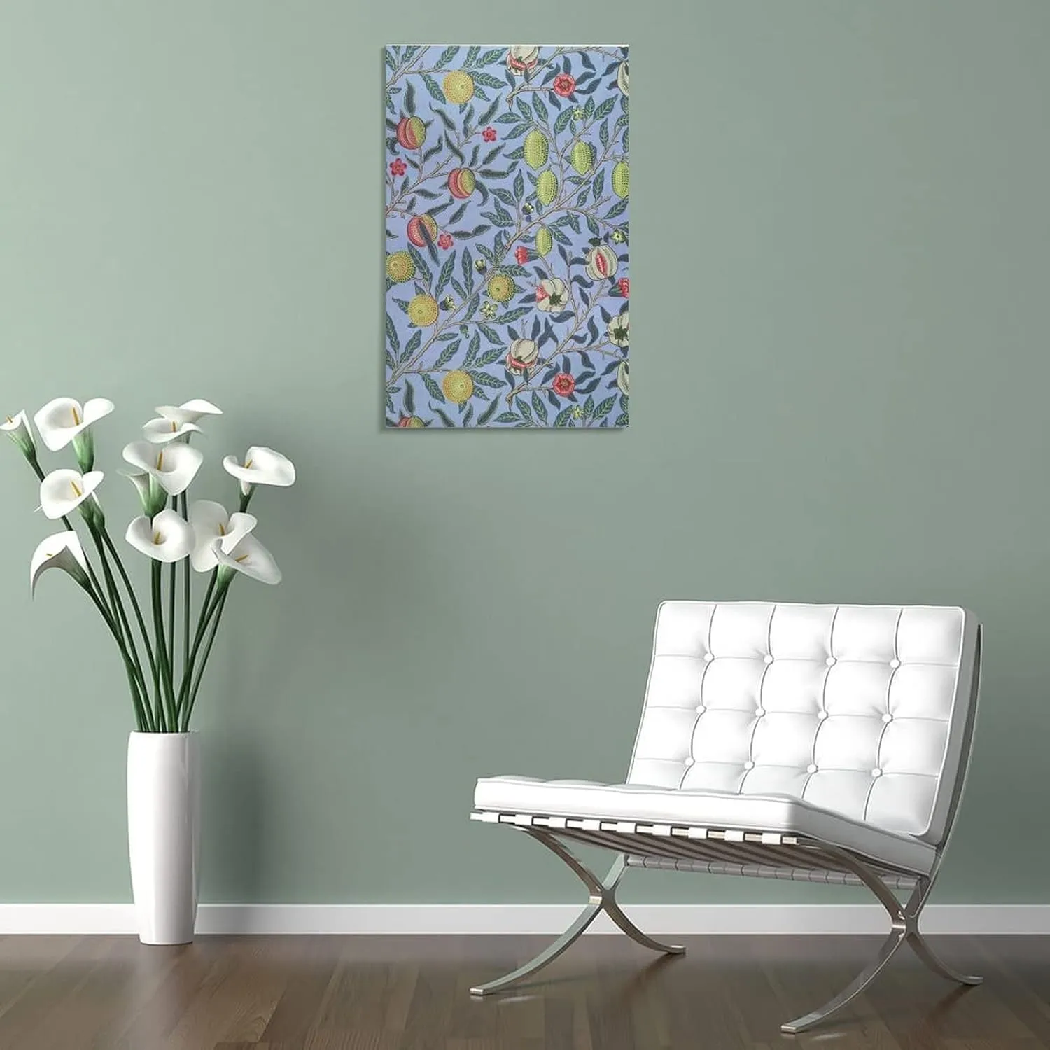 PICHU William Morris Posters Artist Artistic Photo Blue Buds Artworks Canvas Poster Room Aesthetic Wall Art Prints Home Modern Decor Gifts Framed-unframed 16x24inch(40x60cm)