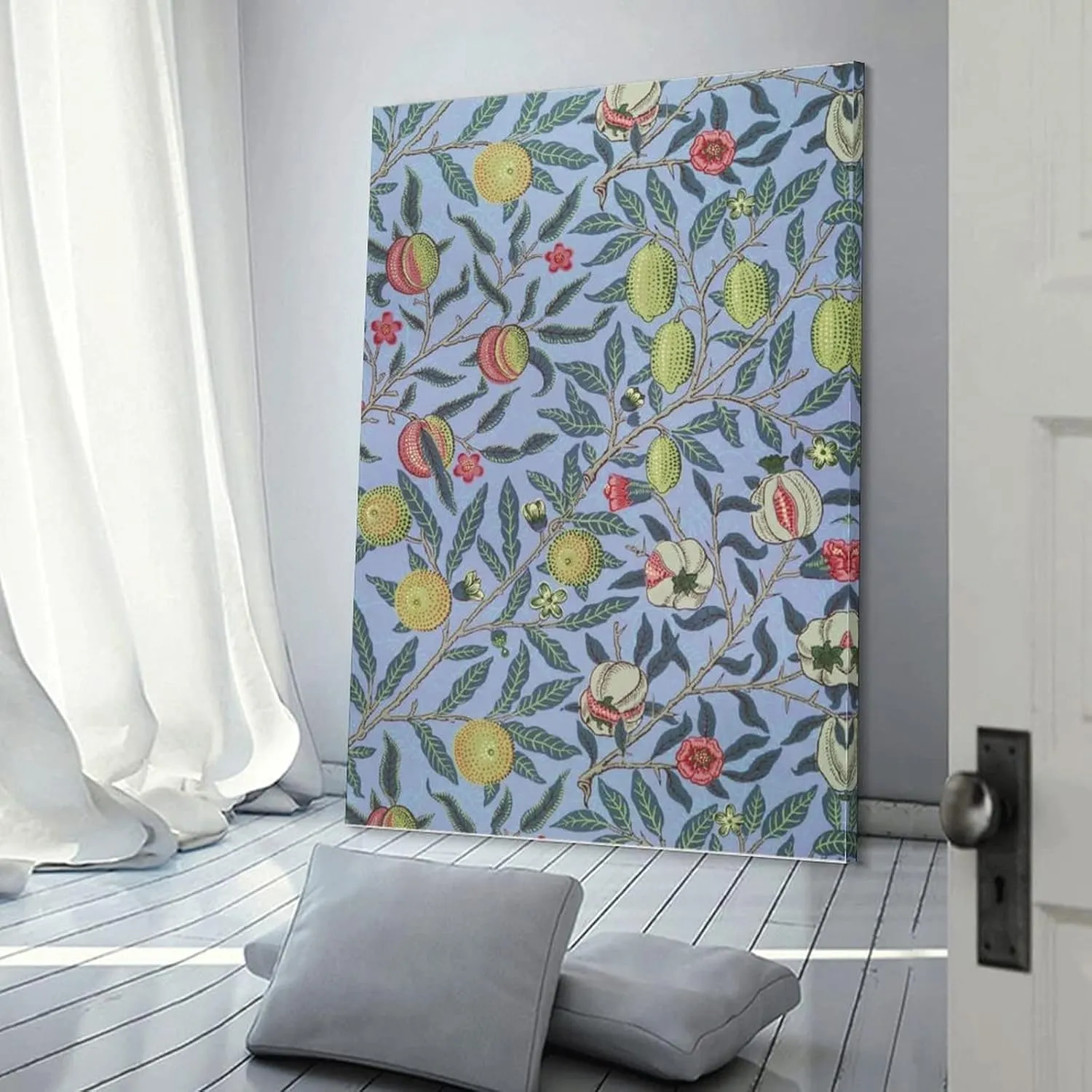 PICHU William Morris Posters Artist Artistic Photo Blue Buds Artworks Canvas Poster Room Aesthetic Wall Art Prints Home Modern Decor Gifts Framed-unframed 16x24inch(40x60cm)