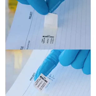 Piggyback NitroTAG cryogenic multi-layer barcode labels