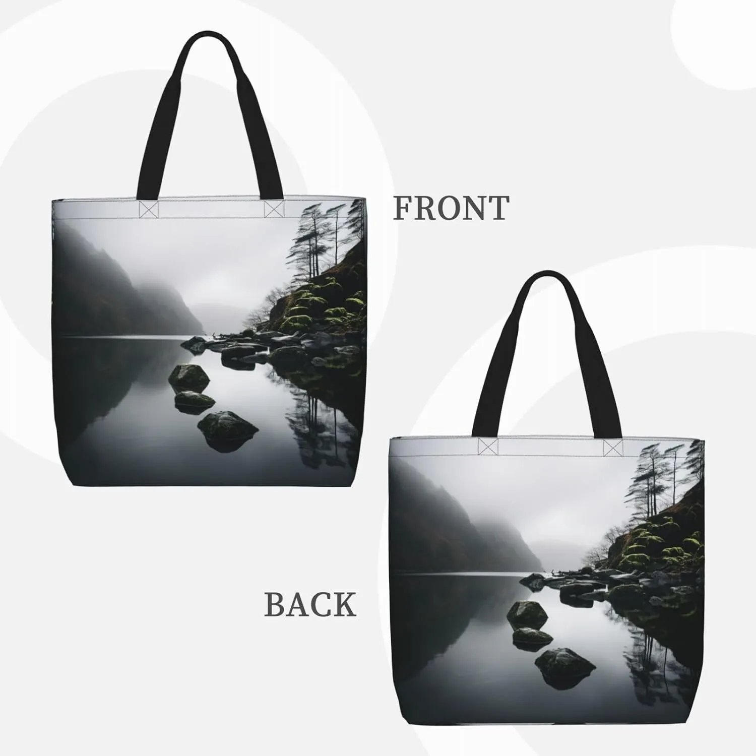 Pigment Print Tote Bag Shoulde Bag Handbag Grocery Bags Reusable For Office Shopping Travel Casual Work Holiday