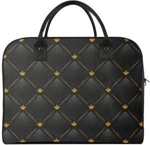 Pink Black Gray Argyle Fashionable Large Capacity Travel Handbag Unisex