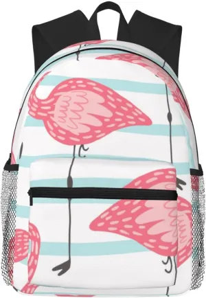 Pink Flamingo Lightweight Packable Backpack Travel Casual Hiking Daypack Foldable Backpack For Men Women