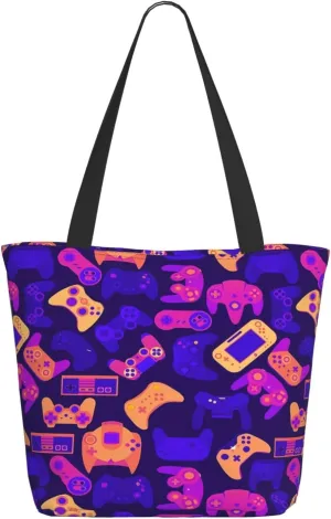 Pink Roses Tote Bag Women Reusable Shopping Bags Shoulder Bag Portable Storage HandBags