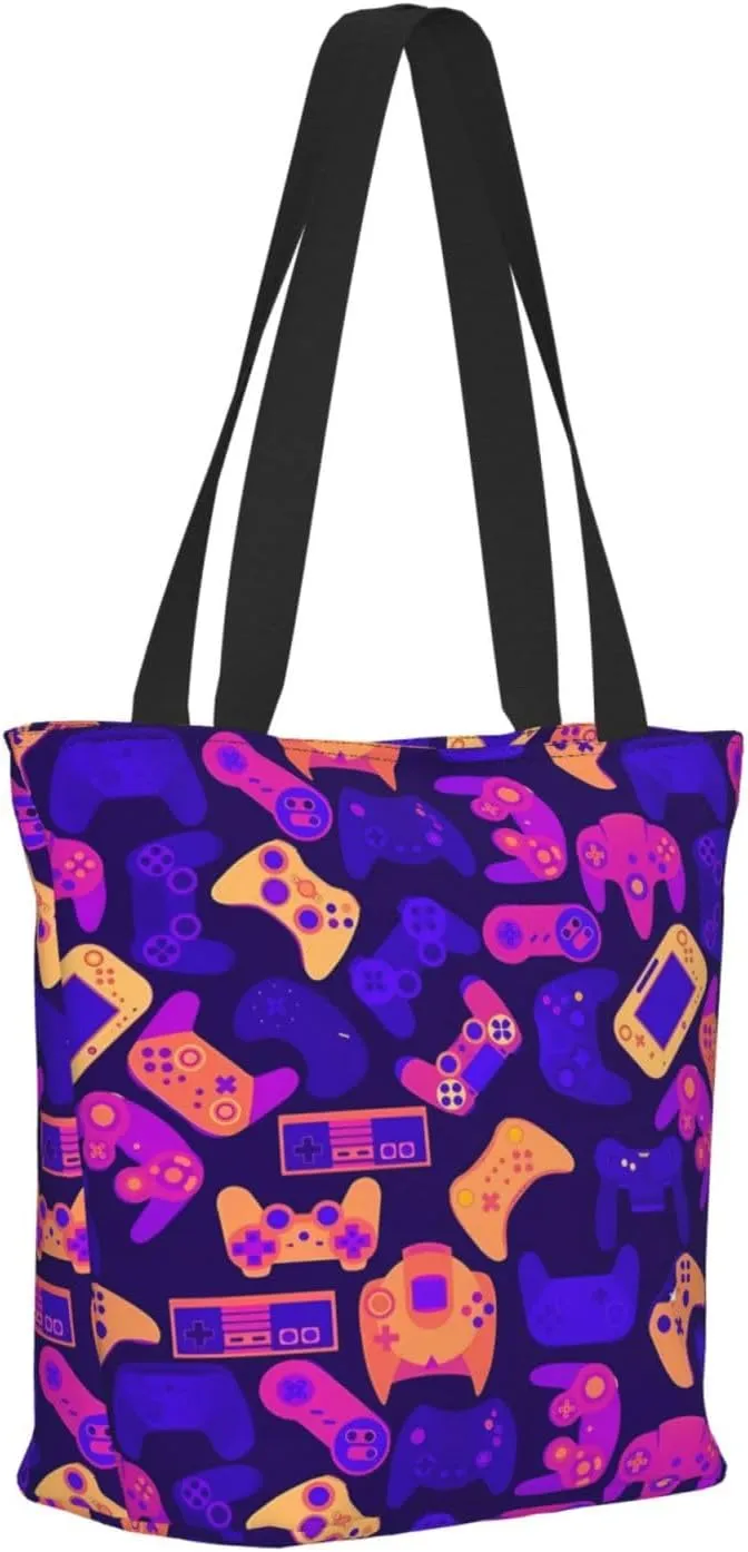 Pink Roses Tote Bag Women Reusable Shopping Bags Shoulder Bag Portable Storage HandBags