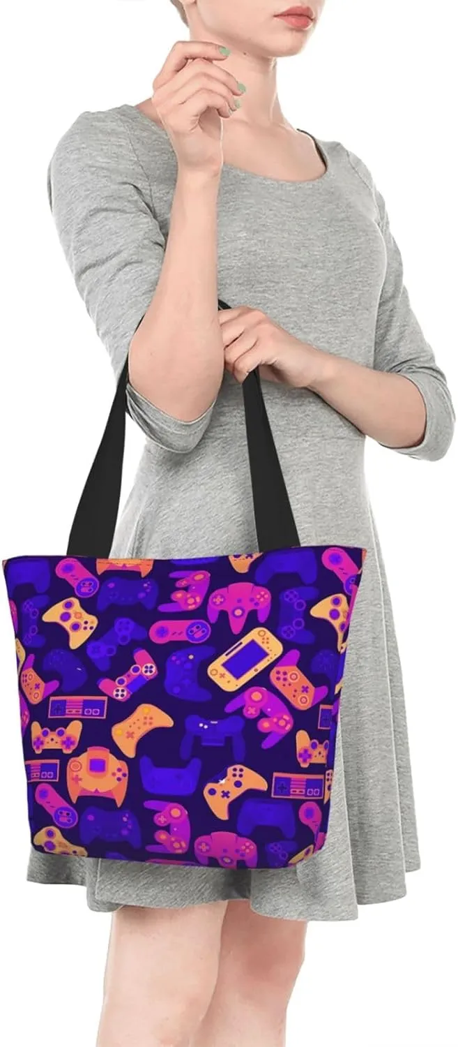 Pink Roses Tote Bag Women Reusable Shopping Bags Shoulder Bag Portable Storage HandBags