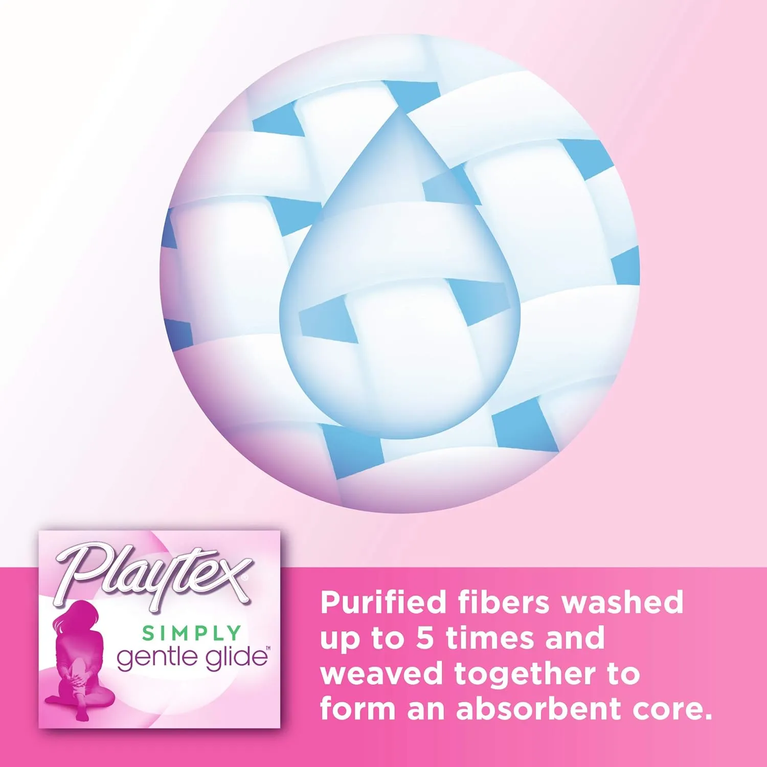 Playtex Simply Gentle Glide Tampons, Regular Absorbency, Fragrance-Free - 120ct (3 Packs of 40ct)