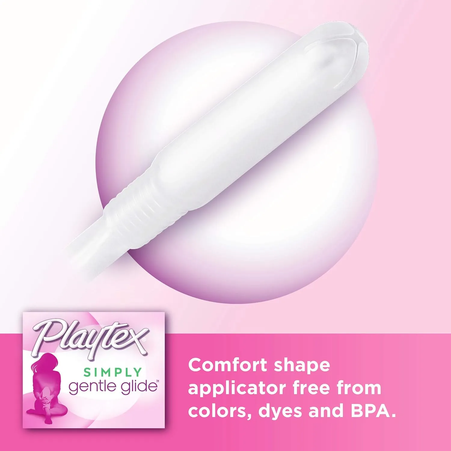Playtex Simply Gentle Glide Tampons, Regular Absorbency, Fragrance-Free - 120ct (3 Packs of 40ct)