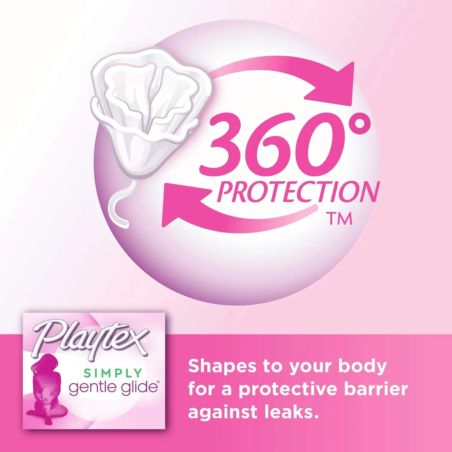 Playtex Simply Gentle Glide Tampons, Regular Absorbency, Fragrance-Free - 120ct (3 Packs of 40ct)