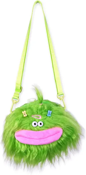 PLURby Rave Bag - Monster Toy Bag - Crossbody Fuzzy Bag - Furry Festival Plush Bag - Kids Shoulder Carry Bag - Mini Backpack