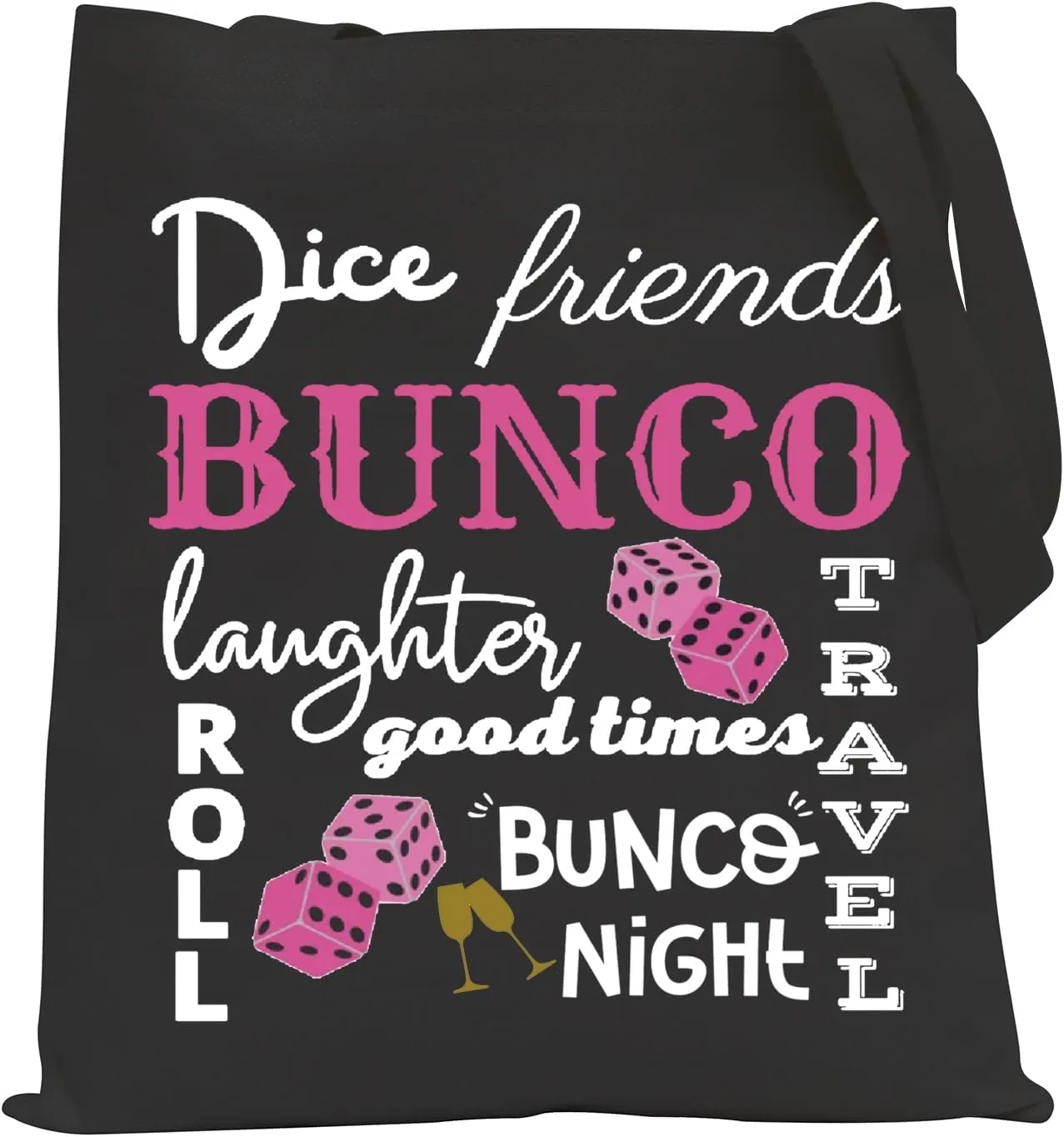 POFULL Bunco Game Night Gift Tabletop Game Board Gaming Tote Bag Bunco Party Gift