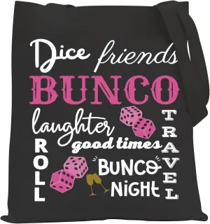 POFULL Bunco Game Night Gift Tabletop Game Board Gaming Tote Bag Bunco Party Gift
